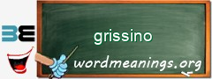 WordMeaning blackboard for grissino